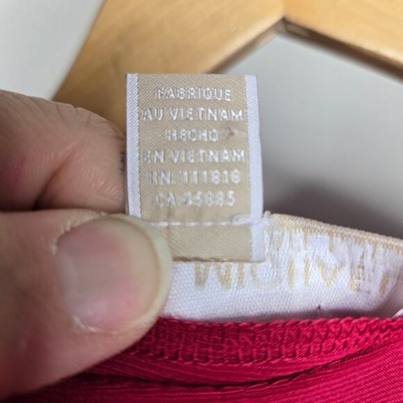 MICHAEL KORS Fusia Pink Long Sleeve Top Keyhole Neck Size M - Picture 7 of 7